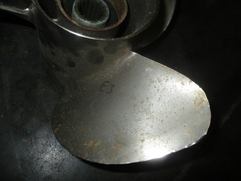 Suzuki stainless steel outboard propeller 13 1/4 by 18