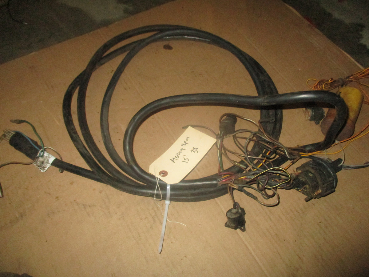 Mercury outboard 15' 8 pin rigging wiring harness with ignition switch #38