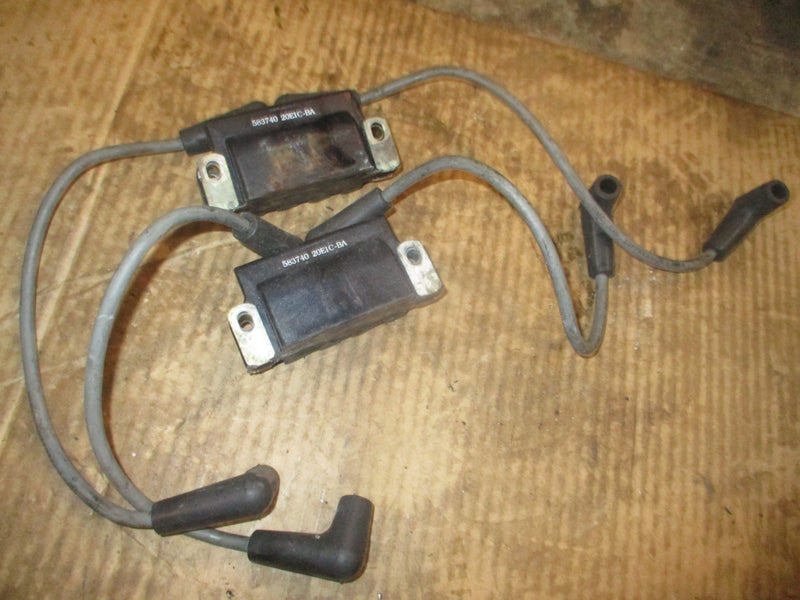 Johnson 90hp 2 stroke outboard dual ignition coil set (583740)