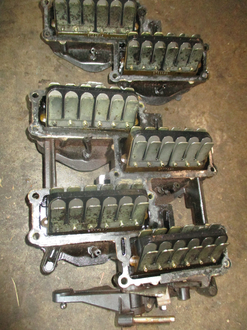Evinrude 225hp Ficht outboard intake manifold and reeds (346157)(347256)