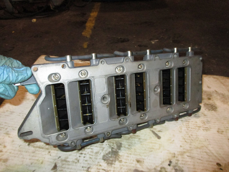 Yamaha 250hp OX66 outboard intake manifold with reeds (65L-13610-01)