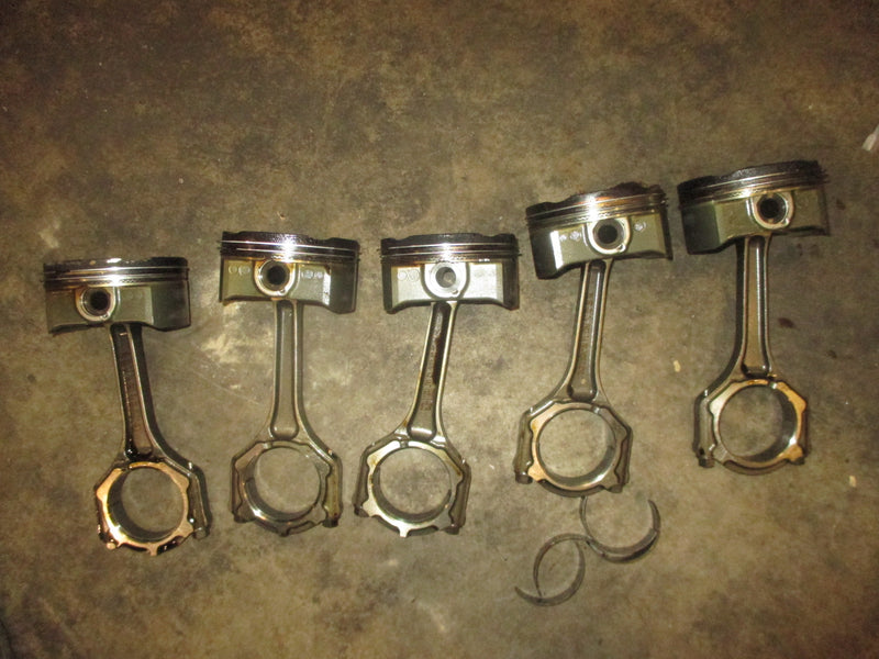 Yamaha 300hp 4 stroke outboard Piston and Rod Set of 5 (6CE-00)