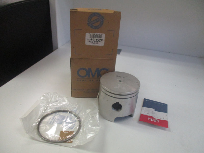 New OEM OMC/Johnson/ Evinrude .030 Piston & Ring Assy 0434108
