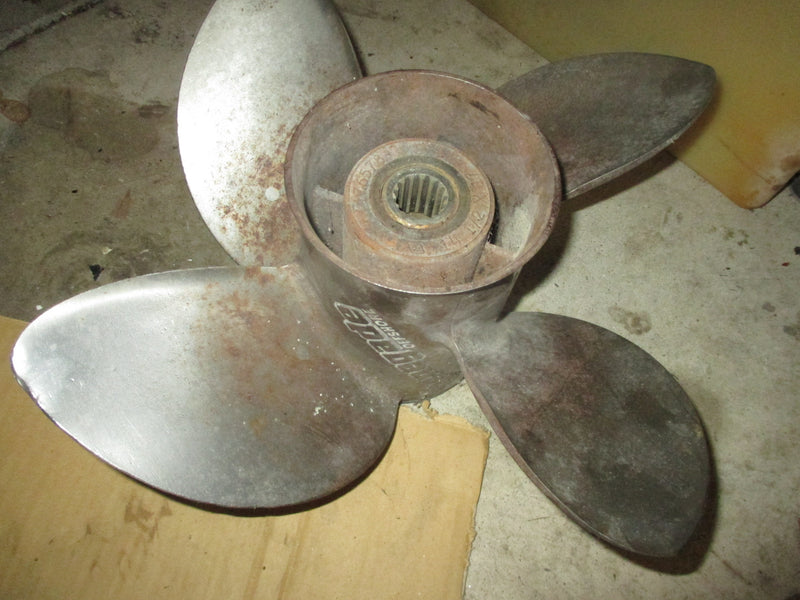 Johnson/Evinrude outboard counter rotation 4 blade steel propellor (14 1/2x17)