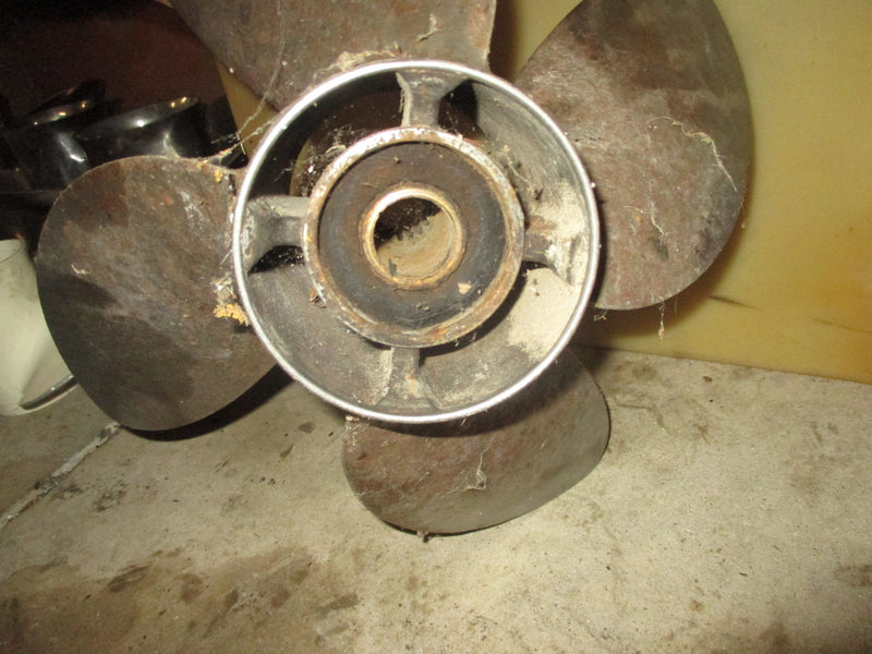 Johnson/Evinrude outboard counter rotation 4 blade steel propellor (14 1/2x17)
