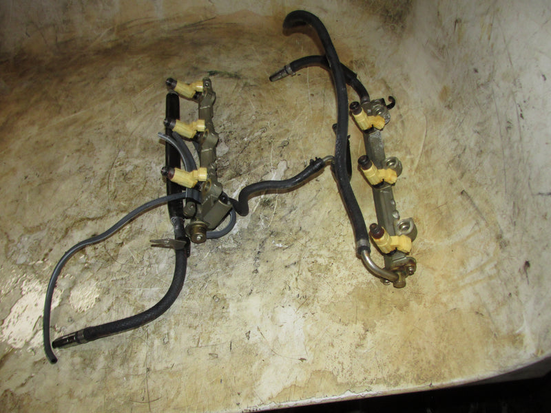 Yamaha 200hp 4 Stroke 3.3L Outboard Fuel rail and injector set (69J-13761-00-00)