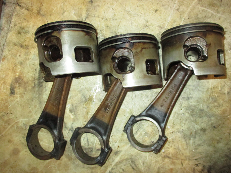 Yamaha 150hp 2 stroke outboard port piston and rod set of 3 (640-02)