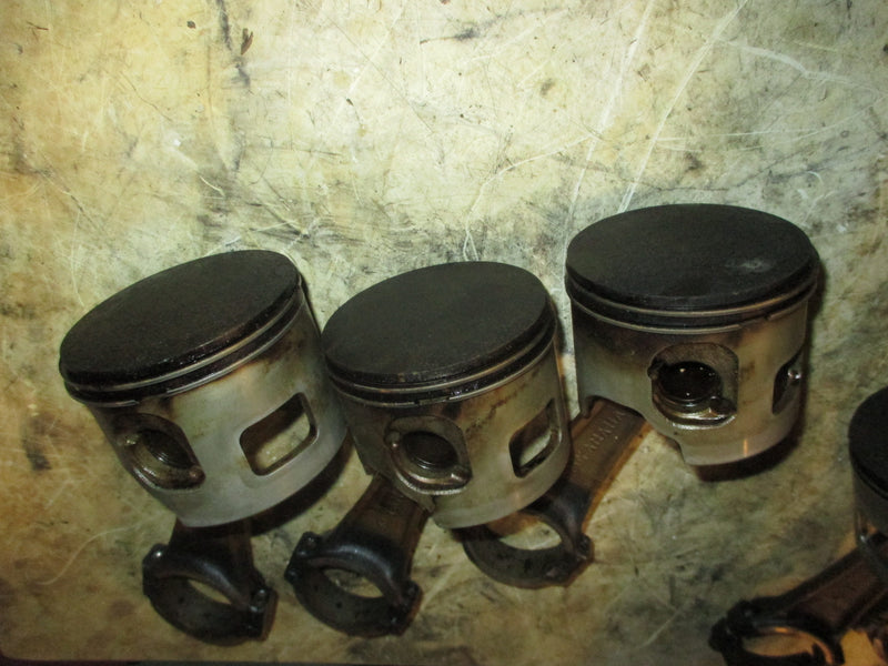 Yamaha 150hp 2 stroke outboard port piston and rod set of 3 (640-02)