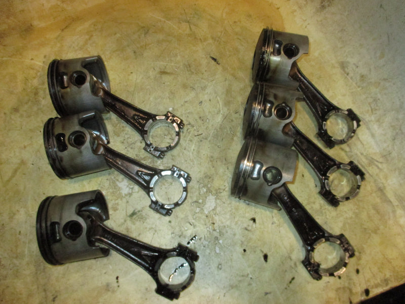 Evinrude E-TEC 250hp 2 stroke outboard Piston and Rod Set of 6 (5006516/5006517)