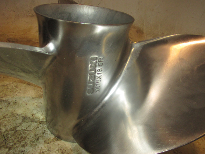 Suzuki DF150-250hp 4 stroke outboard stainless steel propellor (3x16x18.5R)