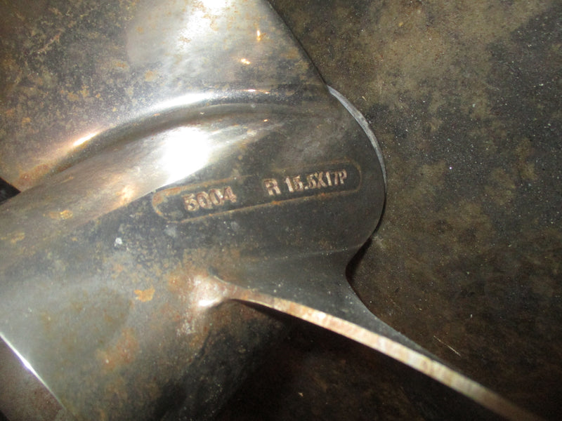 Johnson Evinrude outboard Quicksilver Thunderbolt stainless propeller 15.5x17