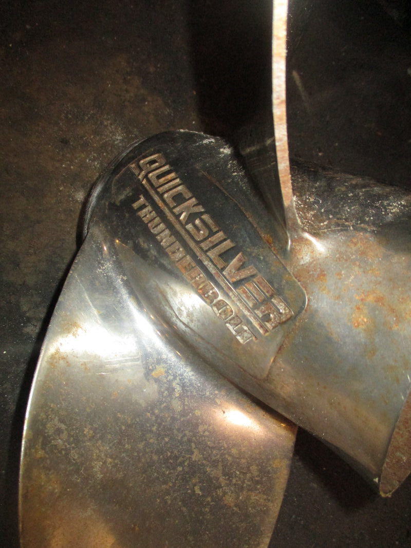 Johnson Evinrude outboard Quicksilver Thunderbolt stainless propeller 15.5x17