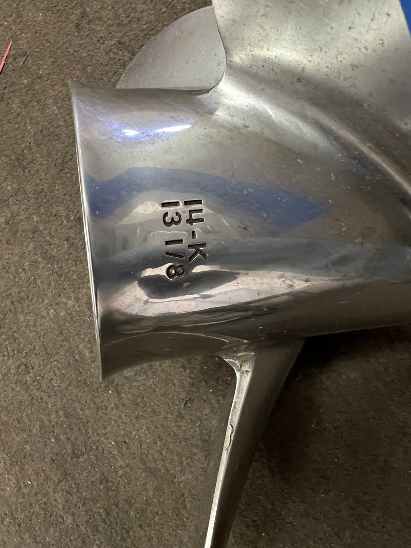 Yamaha 75hp - 130hp outboard stainless propeller 13 1/8 x 14 - K NO HUB