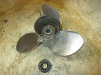 Load image into Gallery viewer, Johnson 120/140hp 2 Stroke outboard Stainless Steel Propeller Michigan 13.75x15
