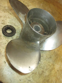 Load image into Gallery viewer, Johnson 120/140hp 2 Stroke outboard Stainless Steel Propeller Michigan 13.75x15
