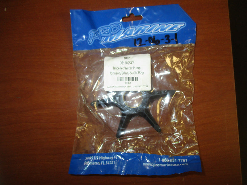 Pro Marine Water Pump Impeller fits Johnson/Evinrude 60-75hp replaces 382547