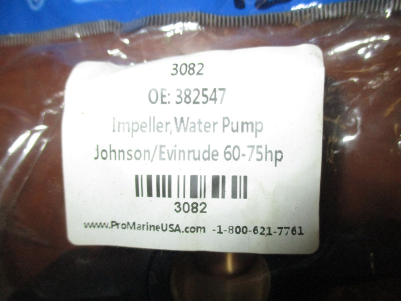 Pro Marine Water Pump Impeller fits Johnson/Evinrude 60-75hp replaces 382547