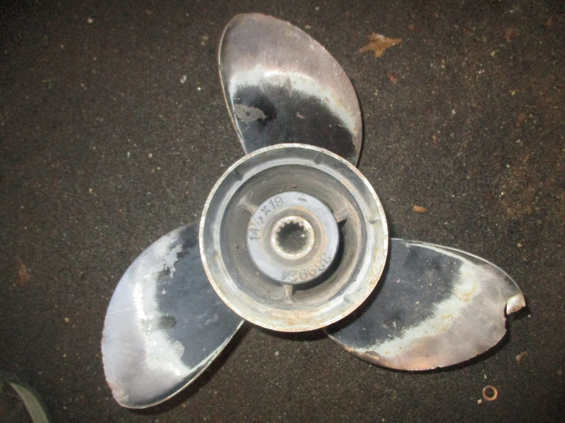 Johnson 150hp 2 stroke outboard stainless steel propeller (389914)
