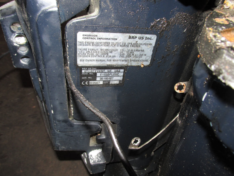 Evinrude Etec 115hp 2 Stroke Outboard 20" Midsection