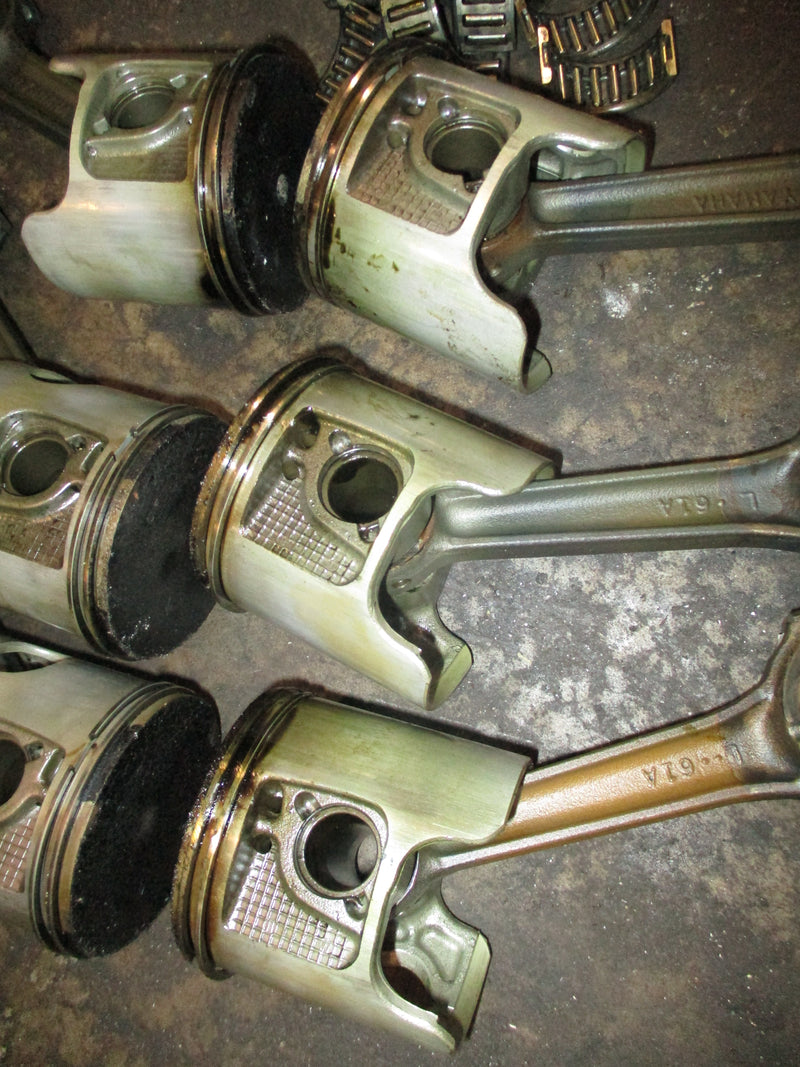 Yamaha 225hp OX66 outboard piston and rod set of 6 (62J-02)