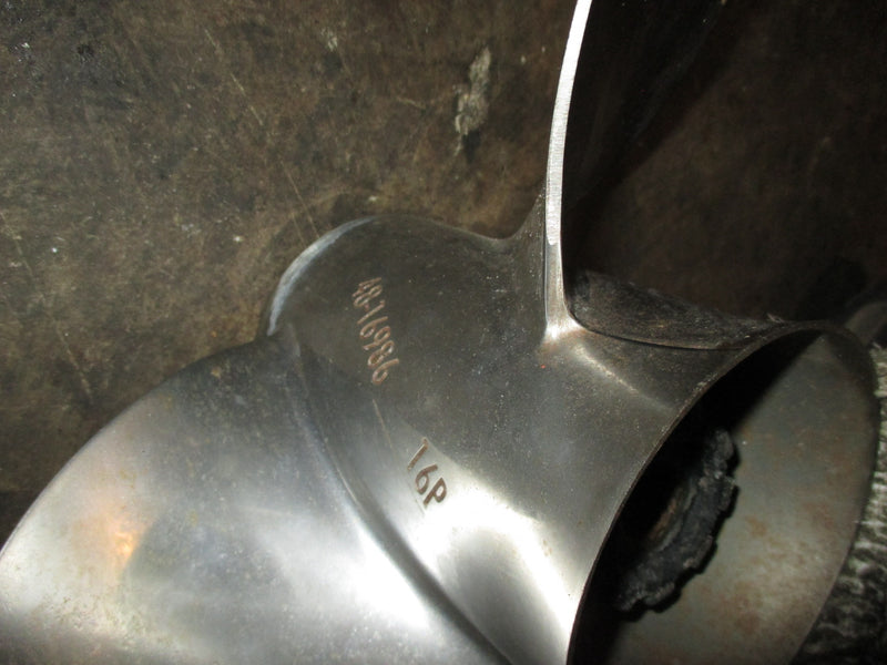 Mercury 90hp 4 stroke outboard vengeance stainless steel prop (48-16986 16p)