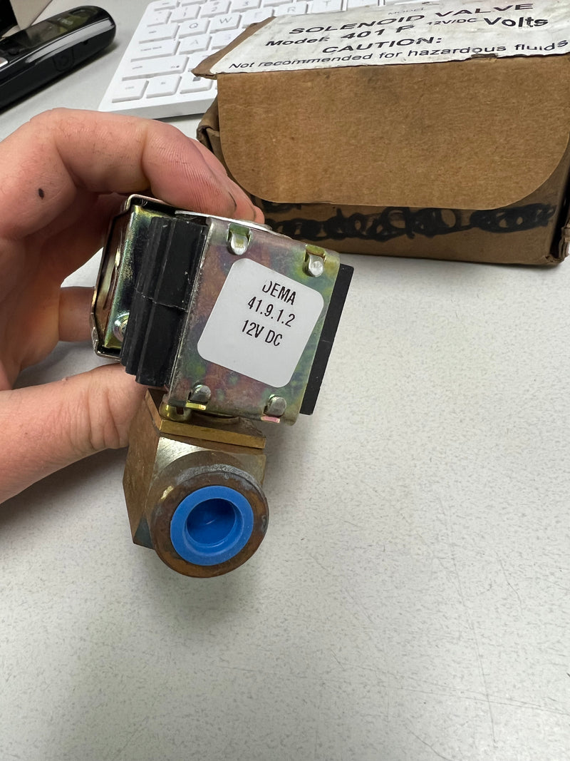 DEMA ENGINEERING Solenoid Valve Model: 401P 12V/DC NEW