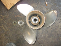 Load image into Gallery viewer, Evinrude Ocean Pro 150hp 2 stroke outboard stainless steel prop 14 1/2 x 19
