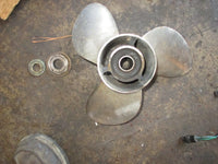 Load image into Gallery viewer, Evinrude Ocean Pro 150hp 2 stroke outboard stainless steel prop 14 1/2 x 19
