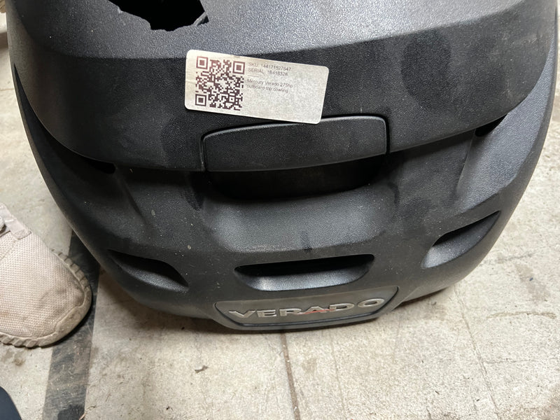 Mercury Verado 275hp outboard top cowling BROKEN SPOT