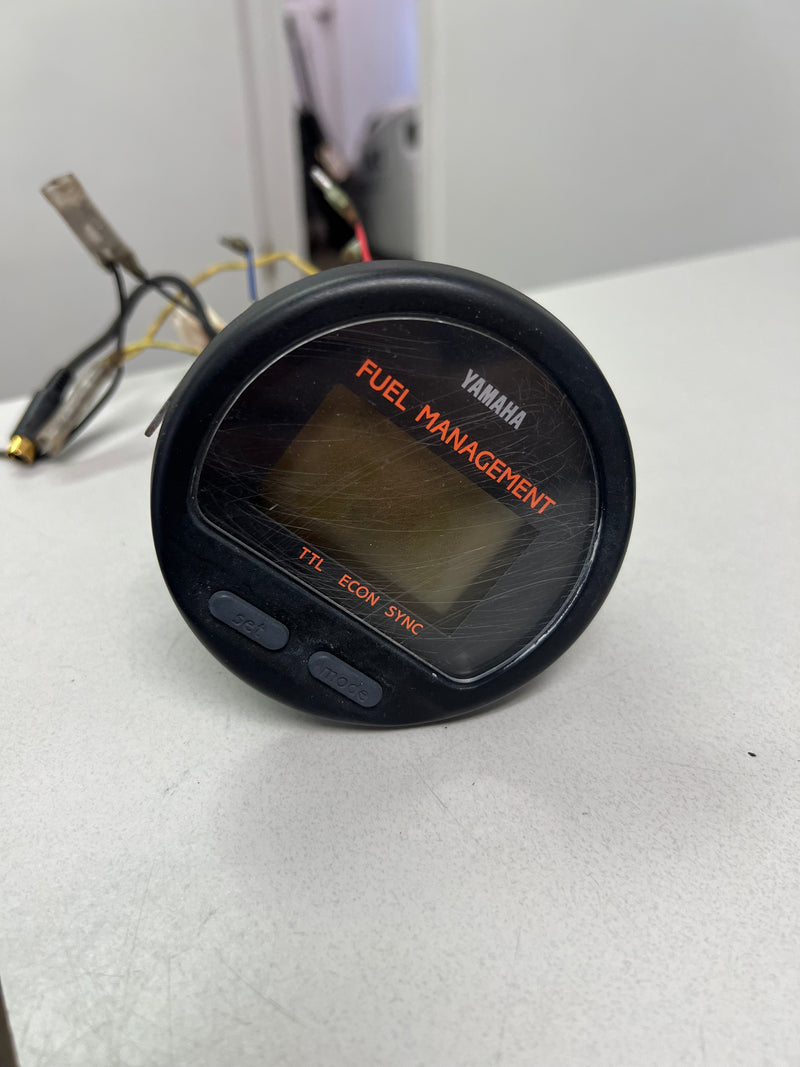 Yamaha outboard round digital fuel management gauge