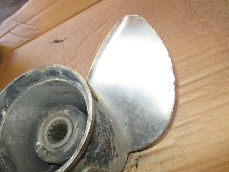 Evinrude 75hp outboard stainless steel prop 13 3/8 x 17