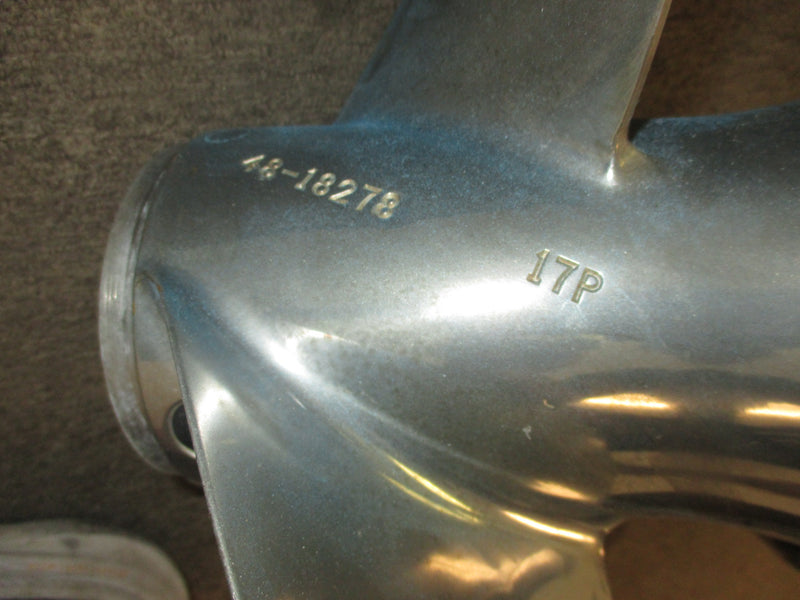 Mercury Mirage outboard Quicksilver Stainless propeller (48-18278) (17P)