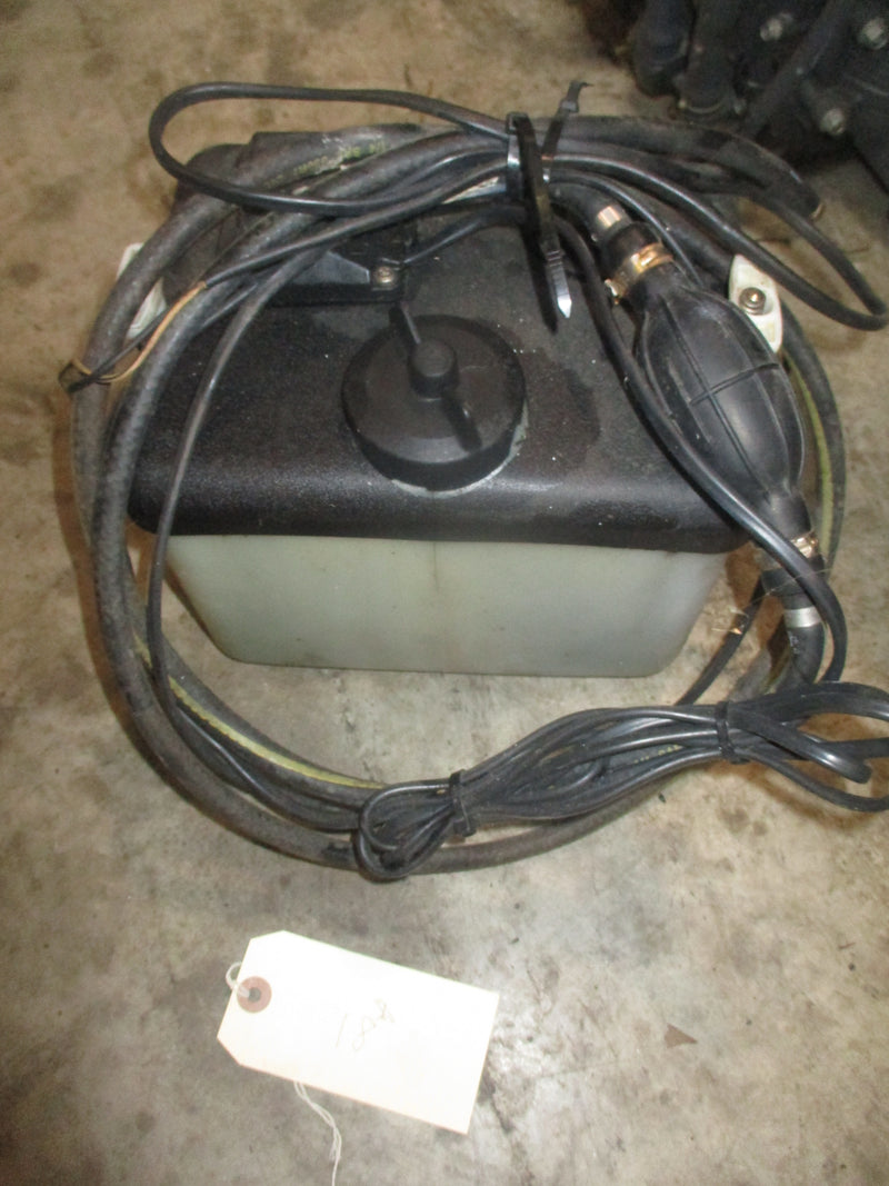 Johnson Evinrude outboard BRP style remote oil tank (dual hose) #1