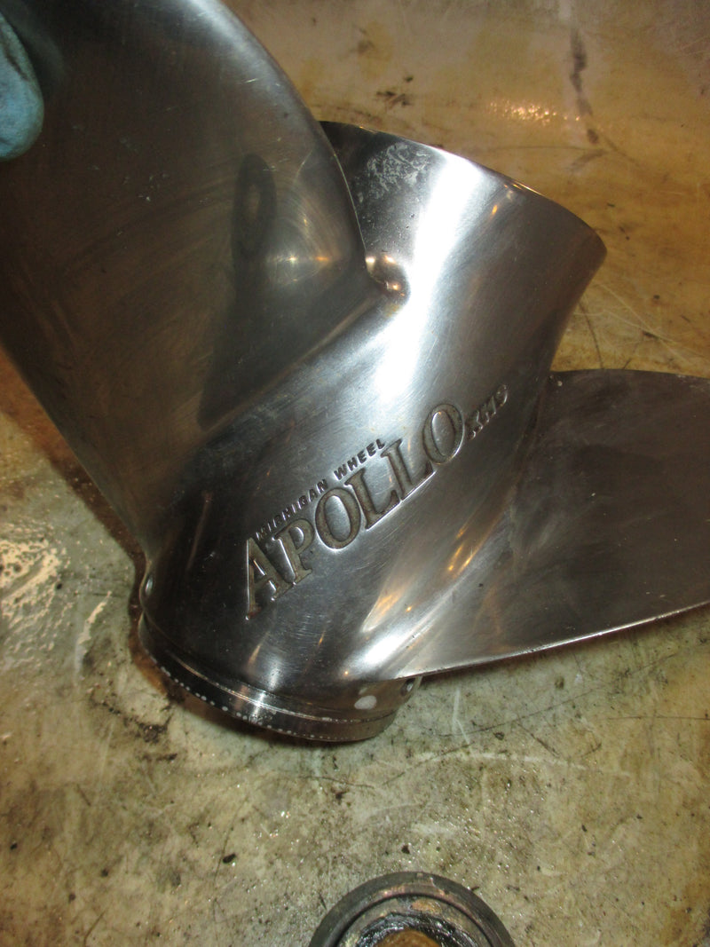 mercury 125hp 2 stroke outboard Apollo (13 1/8x19) stainless steel propellor