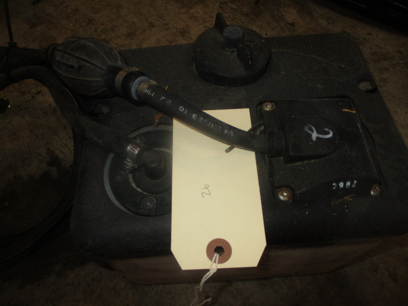 Johnson Evinrude outboard BRP style remote oil tank (dual hose) CUT WIRES