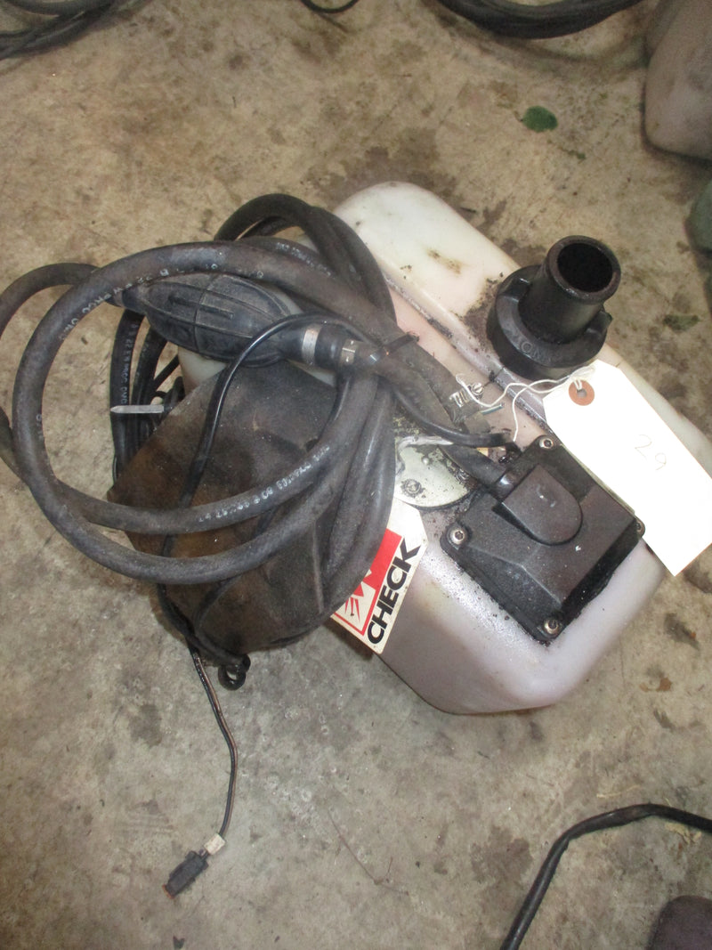 Johnson Evinrude outboard BRP style remote oil tank (dual hose) CUT WIRES