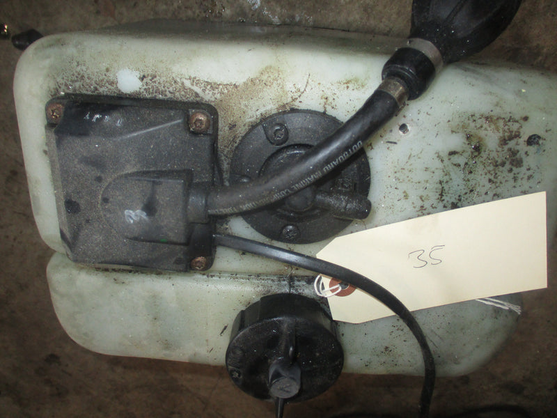 Johnson Evinrude outboard BRP style remote oil tank (dual hose) #9 CUT WIRES