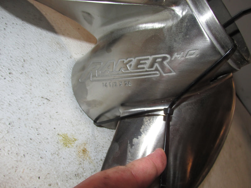 Evinrude Etec G2 250hp H0 2 Stroke Outboard Raker H. O. Stainless Steel Prop
