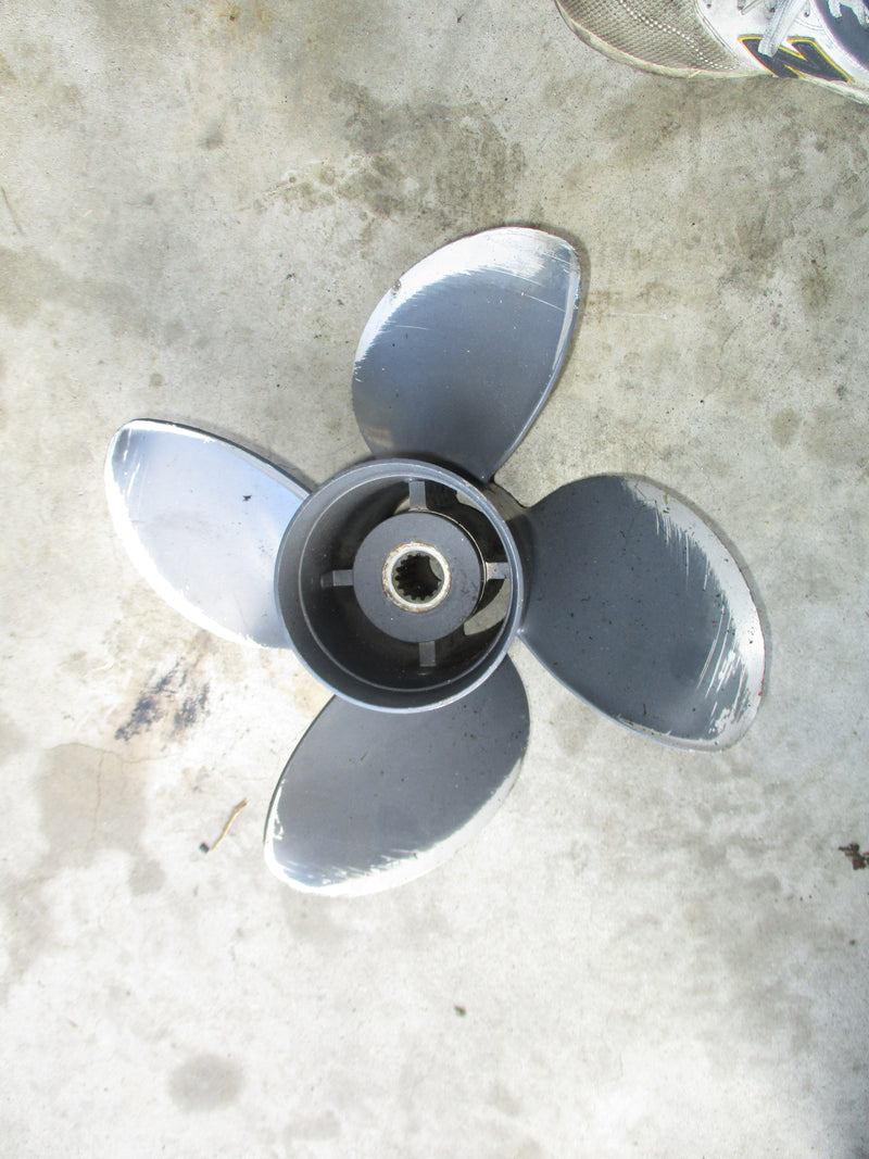 Honda BF135-BF150 4 blade counter rotation aluminum propeller BLADES BENT