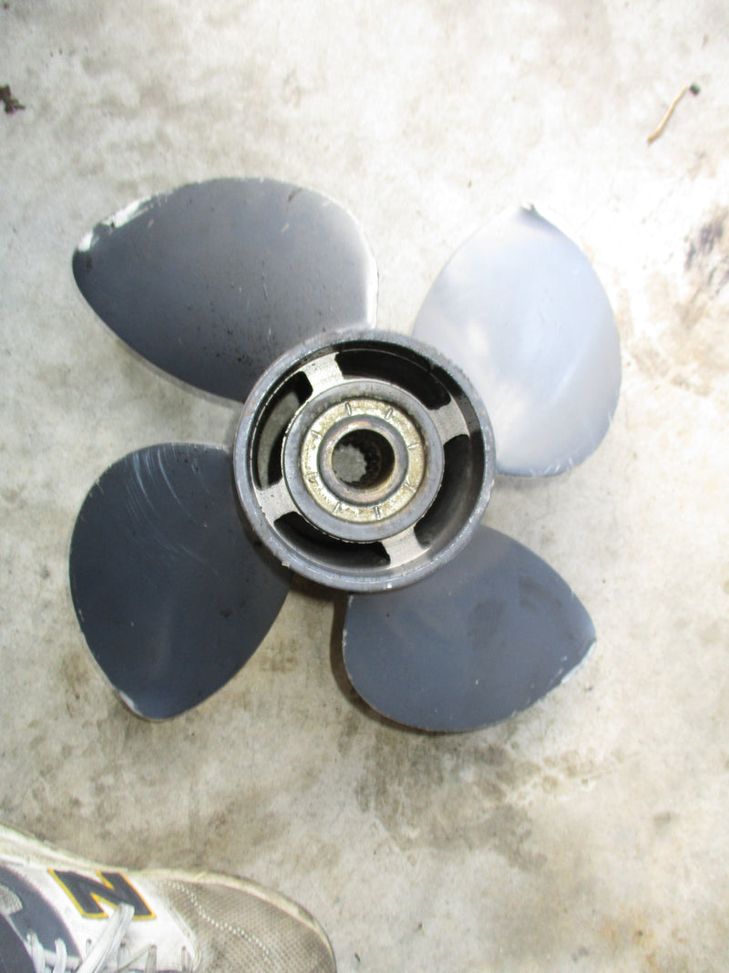 Honda BF135-BF150 4 blade counter rotation aluminum propeller BLADES BENT