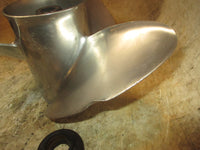 Load image into Gallery viewer, Evinrude ETEC 200hp 2 stroke outboard Stainless Steel Propeller Viper 14 3/4 X19
