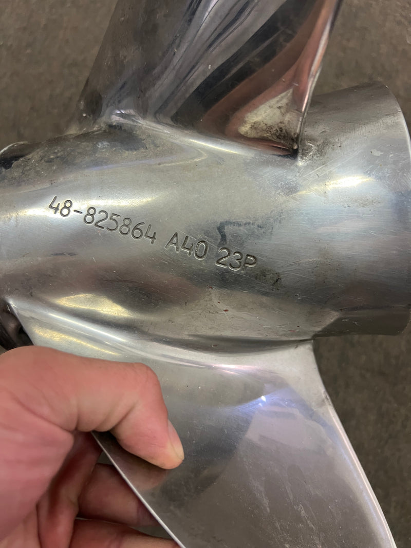 Mercury outboard Tempest stainless steel propeller 18-825864 A40 23P