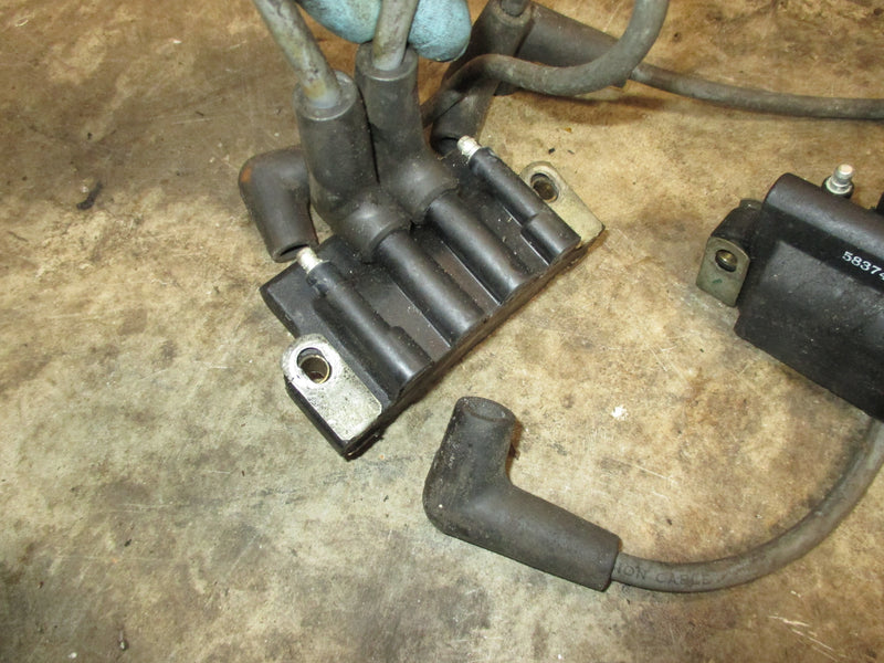 Evinrude 115hp 2 stroke 60 degree outboard dual ignition coil set (583740)