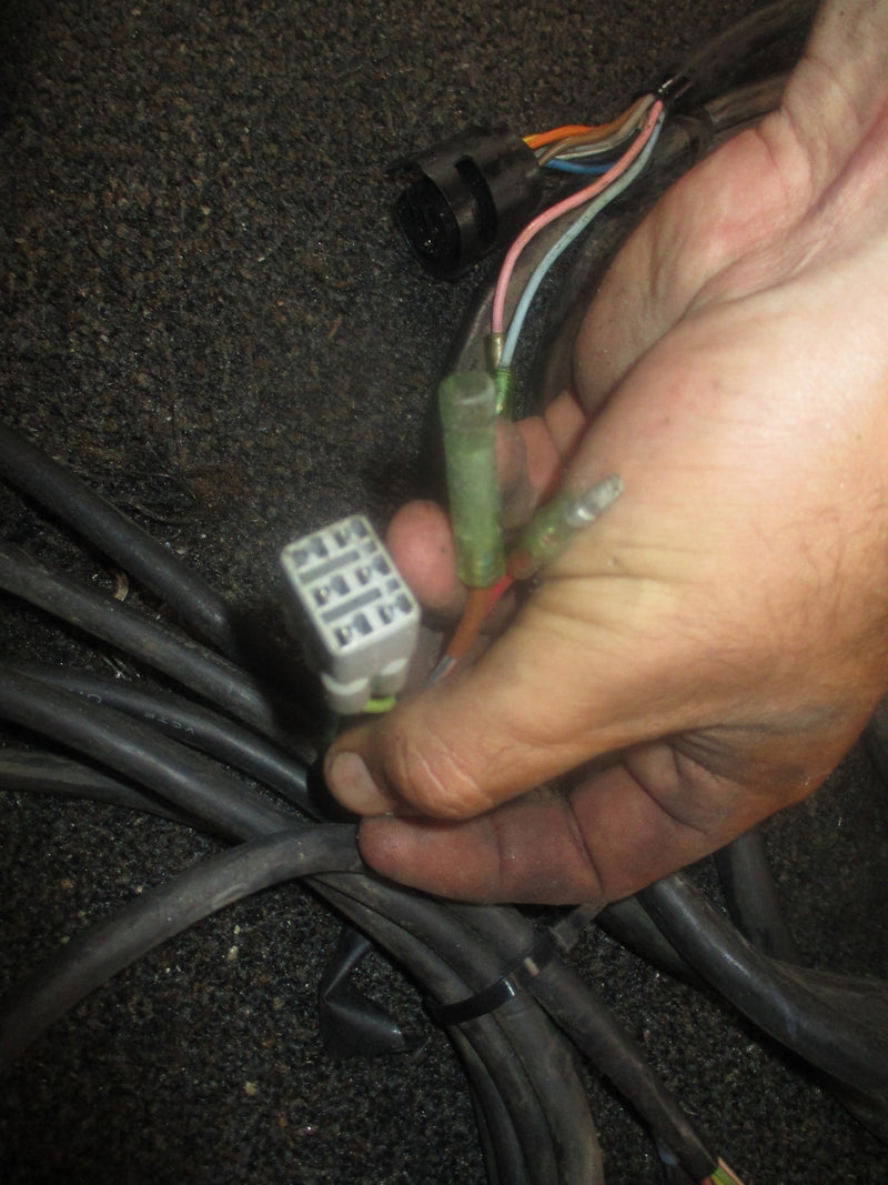 Suzuki outboard black round plug rigging harness w/ 2stroke monitor gauge