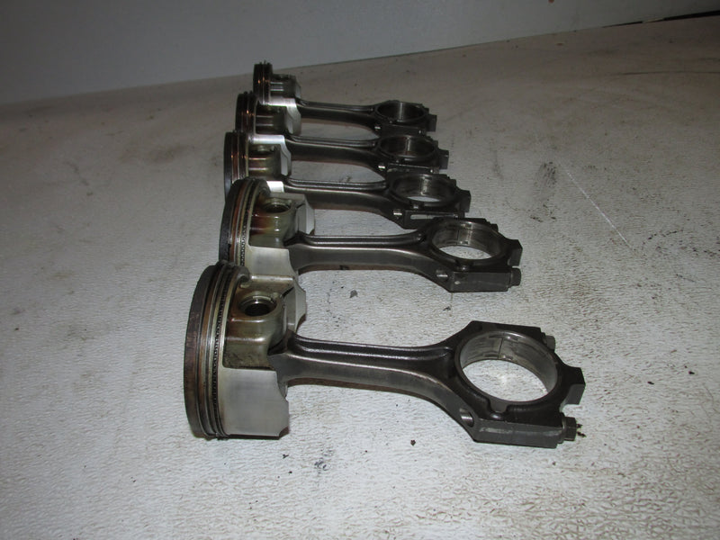 Yamaha 3.3L 200hp 4 Stroke Outboard Piston and Rod Set of 5 (695)