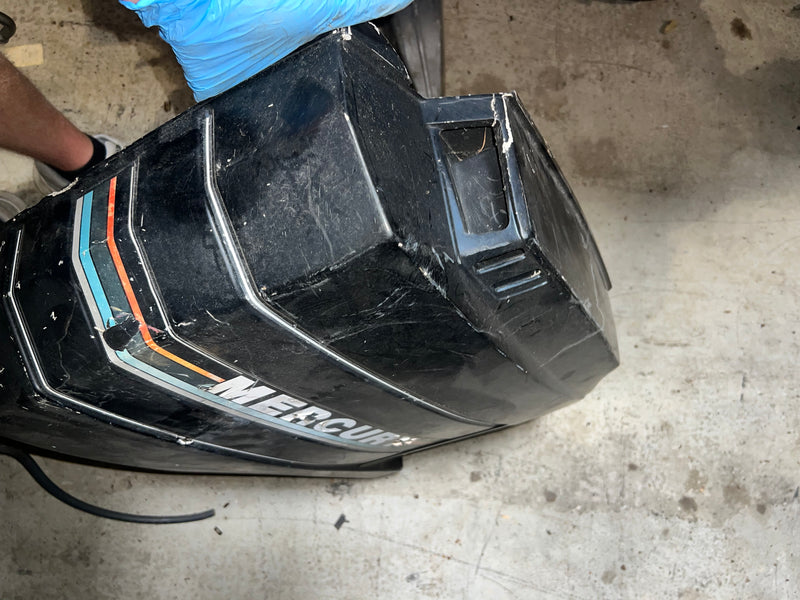 Mercury 90hp 2 stroke outboard starboard side cover