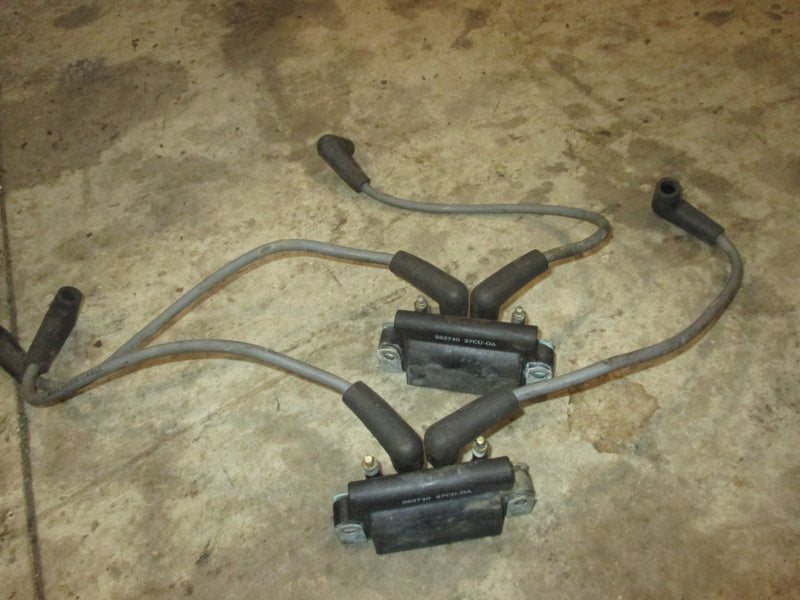 Johnson 90hp 60 degree 2 stroke outboard dual ignition coil set (583740)