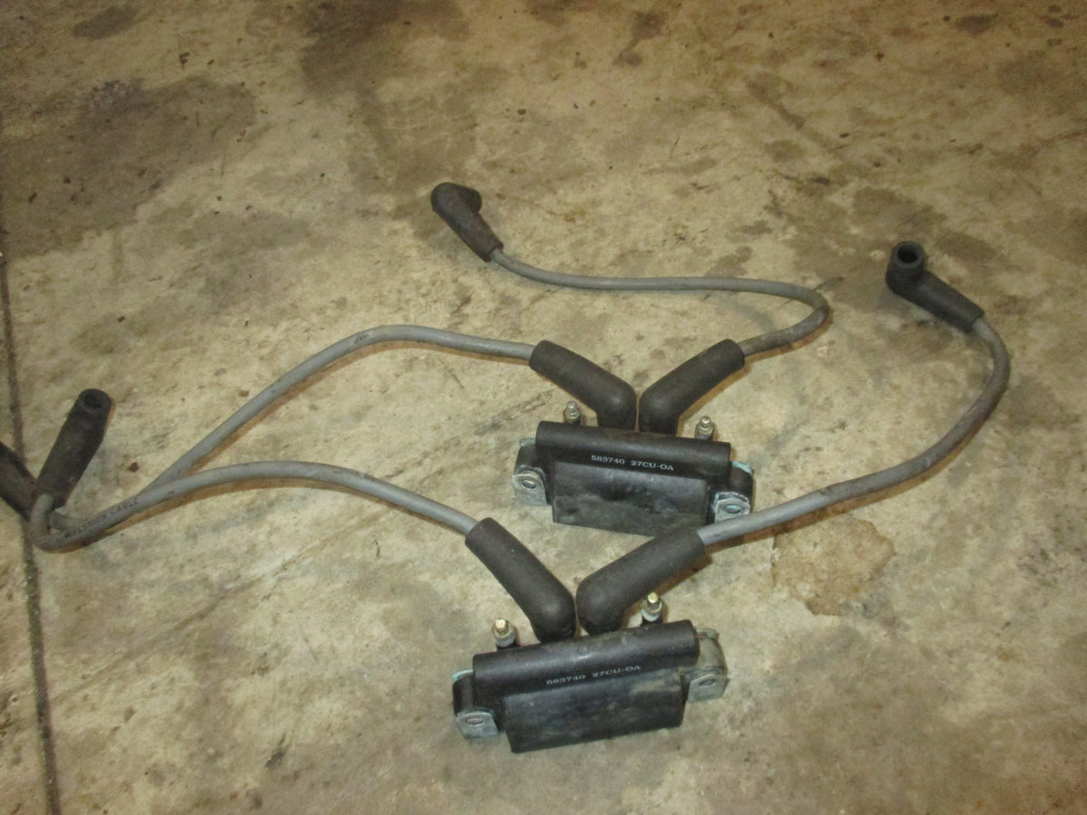 Johnson 90hp 60 degree 2 stroke outboard dual ignition coil set (58374 ...