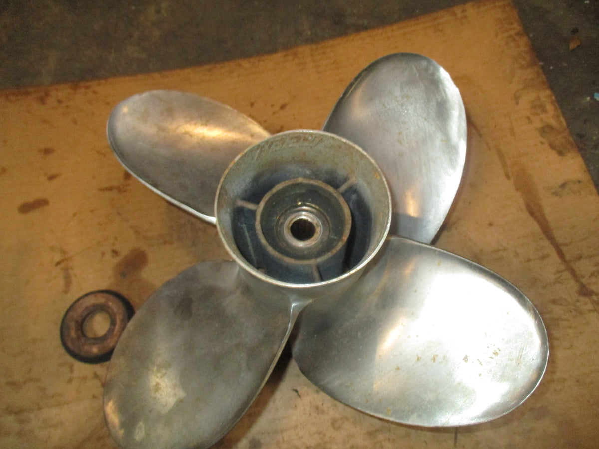 Evinrude 90-115hp 2 stroke V4 outboard 4 blade stainless propeller 13.25" x 12