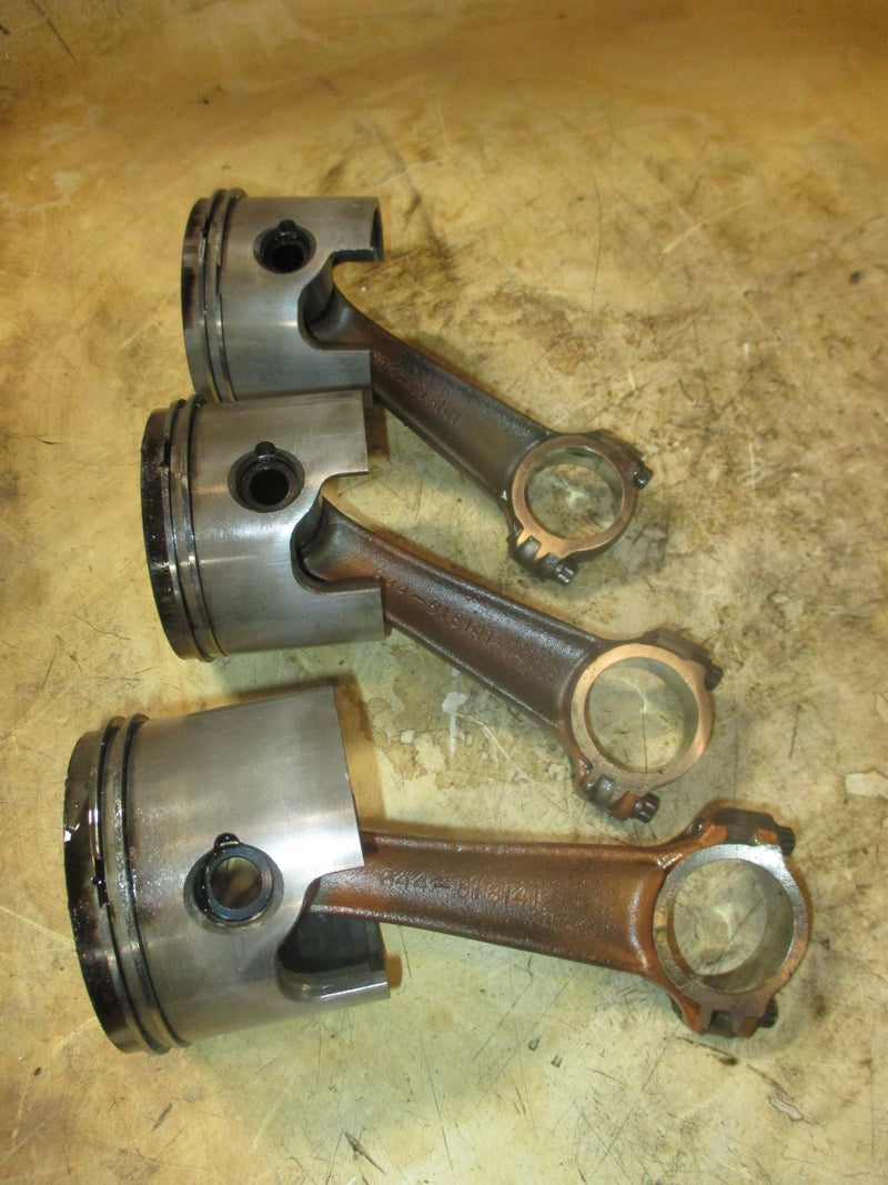 Mercury 135hp Optimax 2 stroke outboard port piston and rod set of 3 (853340A2)